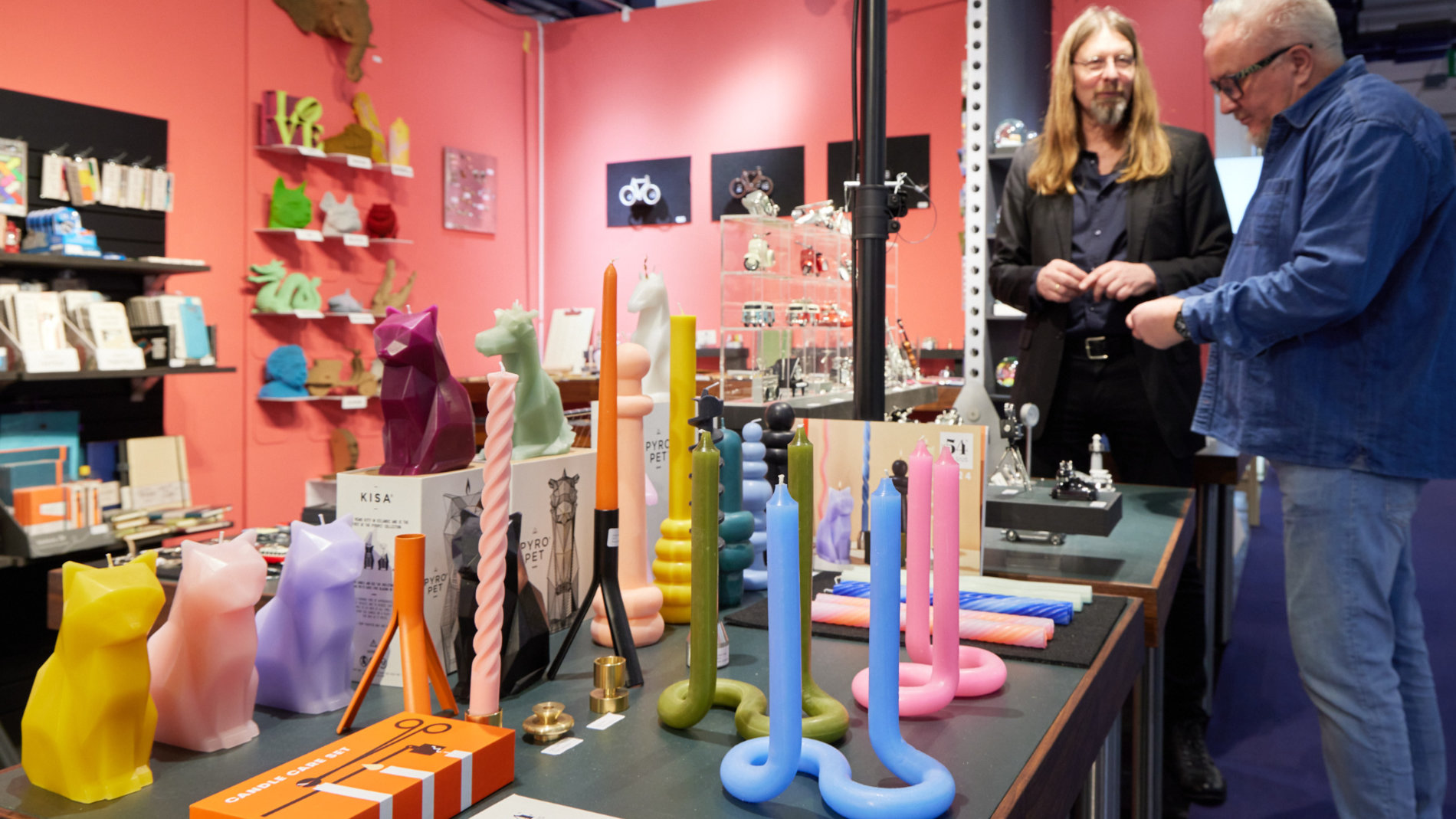 Colorful candles and gift articles at Ambiente